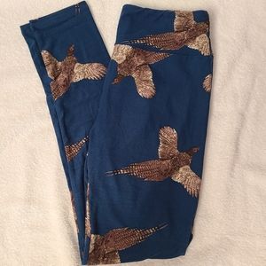 Lularoe leggings OS Pheasant Bird one size